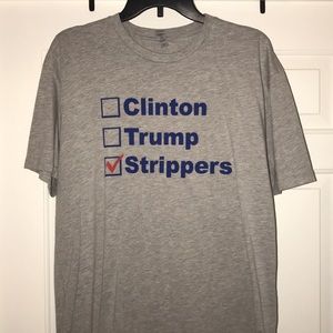 Clinton. Trump. Strippers.